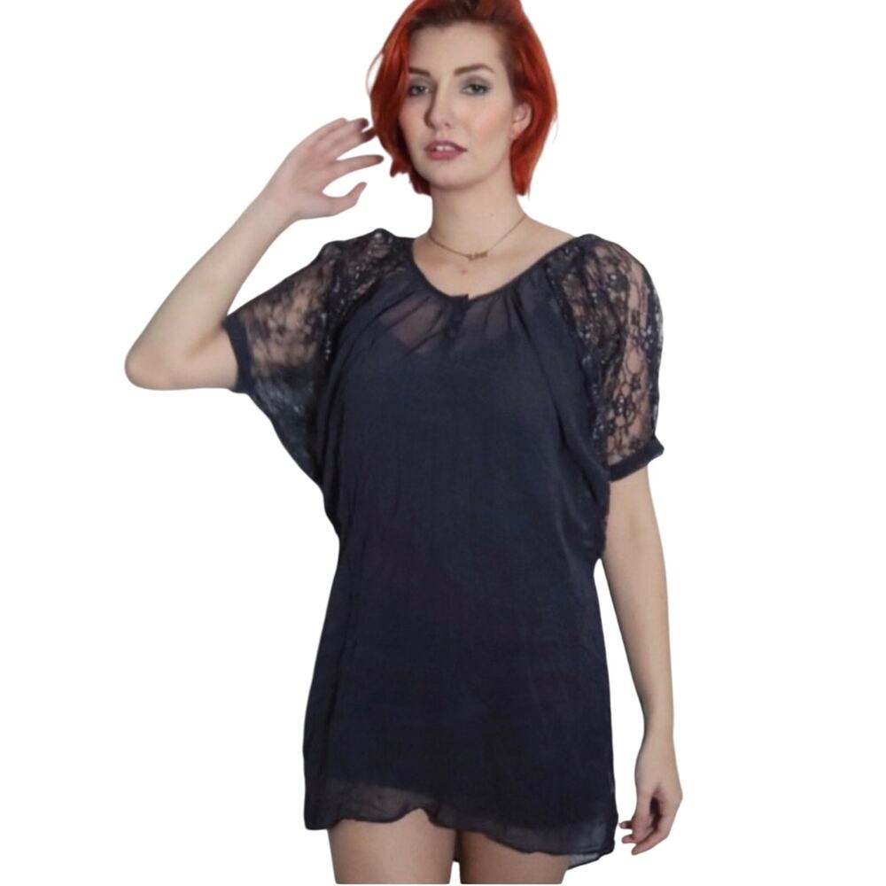 Sparkle & Fade (UO) - Grey/Purple Lace Slip Dress 2 Piece Set Size Medium Mini
